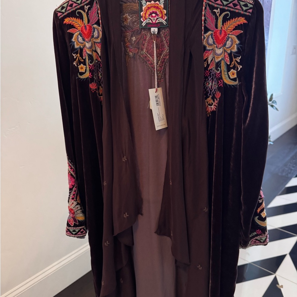 NEW Johnny Was Ioana Velvet Georgette Drape